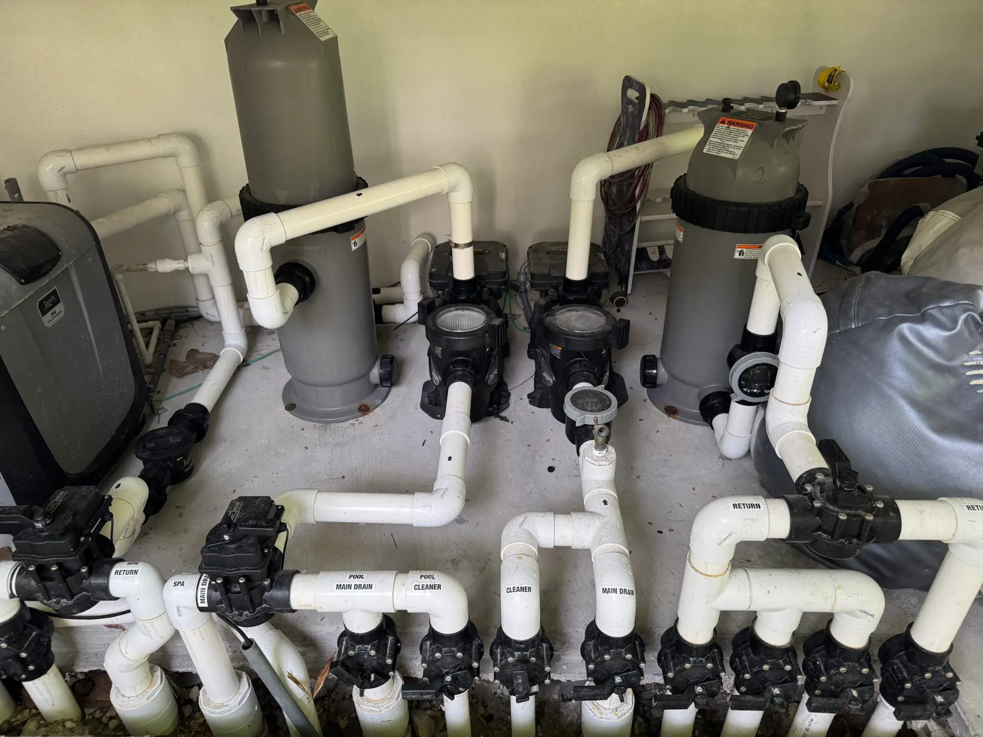 Multiple pool pumps, motors, and filtration equipment repaired by Pool Repair Naples FL